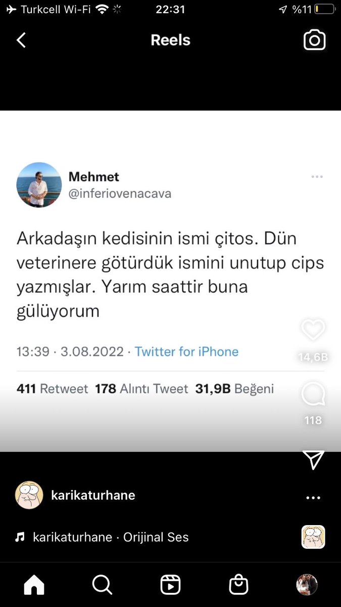 Benimde adım Çiğdem arkadaşlarım bana “Çitos” diye seslenir😂😂😂 bu tweetle ilgili başka bir sorun yok bence <a href="/inferiovenacava/">Dr.Mehmet</a>