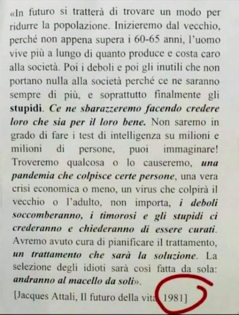 viaggrego's tweet photo. E se lo #scopo di tutto cio' che sta #accadendo in questi #Anni, fosse realmente l'#idea di un #DePopolamento #Mondiale? L' #Argomento era gia' stato trattato in alcuni #Saggi dal 1981! https://t.co/NAobgYrxgB https://t.co/qO9LKybzYK