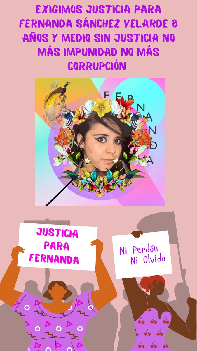 Fernanda Sánchez Velarde fue asesinada a sus 17 años, siendo madre de un menor de un añito y estando embarazada. ‼️Exigimos una sentencia para el feminicida‼️ 
#JusticiaParaFernanda 
<a href="/FiscaliaEdomex/">Fiscalía Edoméx</a> <a href="/MagdoSodi/">Ricardo Sodi Cuellar</a> <a href="/PJEdomex/">Poder Judicial Edomex</a>