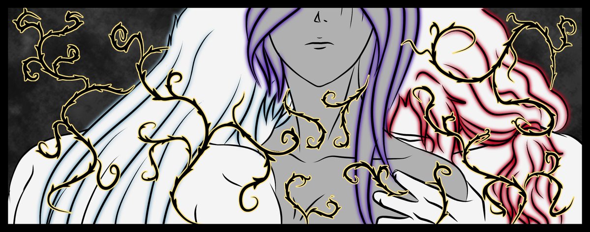 VioletDracholli's tweet photo. ❤️+💙=💜✨
They all share the pain. That's what rose thorn-vines made of gold represents.
#SaintSeiya #SaintSeiyaTheLostCanvas #piscesAlbafica #Albafica #myoc #piscesViolet #VioletDracholli #piscesLugonis #Lugonis #piscesRugonis #Rugonis https://t.co/kkZ0e3W9ll