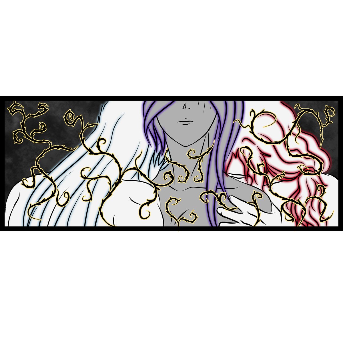 VioletDracholli's tweet photo. ❤️+💙=💜✨
They all share the pain. That's what rose thorn-vines made of gold represents.
#SaintSeiya #SaintSeiyaTheLostCanvas #piscesAlbafica #Albafica #myoc #piscesViolet #VioletDracholli #piscesLugonis #Lugonis #piscesRugonis #Rugonis https://t.co/kkZ0e3W9ll
