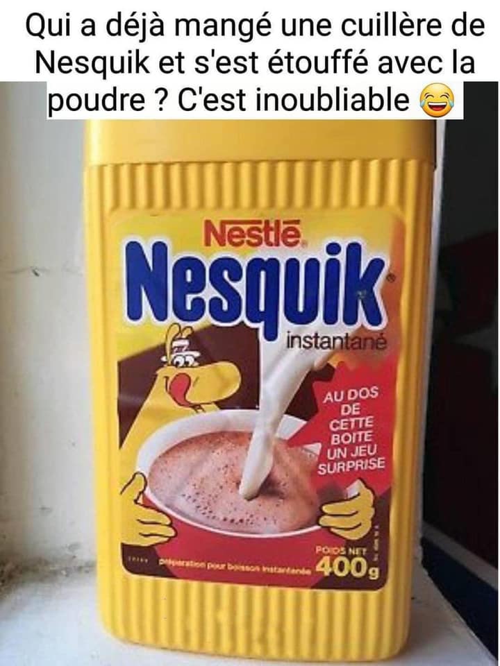 GSouvenirs's tweet photo. #Nesquik, le petit déjeuner de notre enfance ! 😎
... ou du goûter avec du beurre sur une tranche de pain 😋 https://t.co/B65zCwbddm