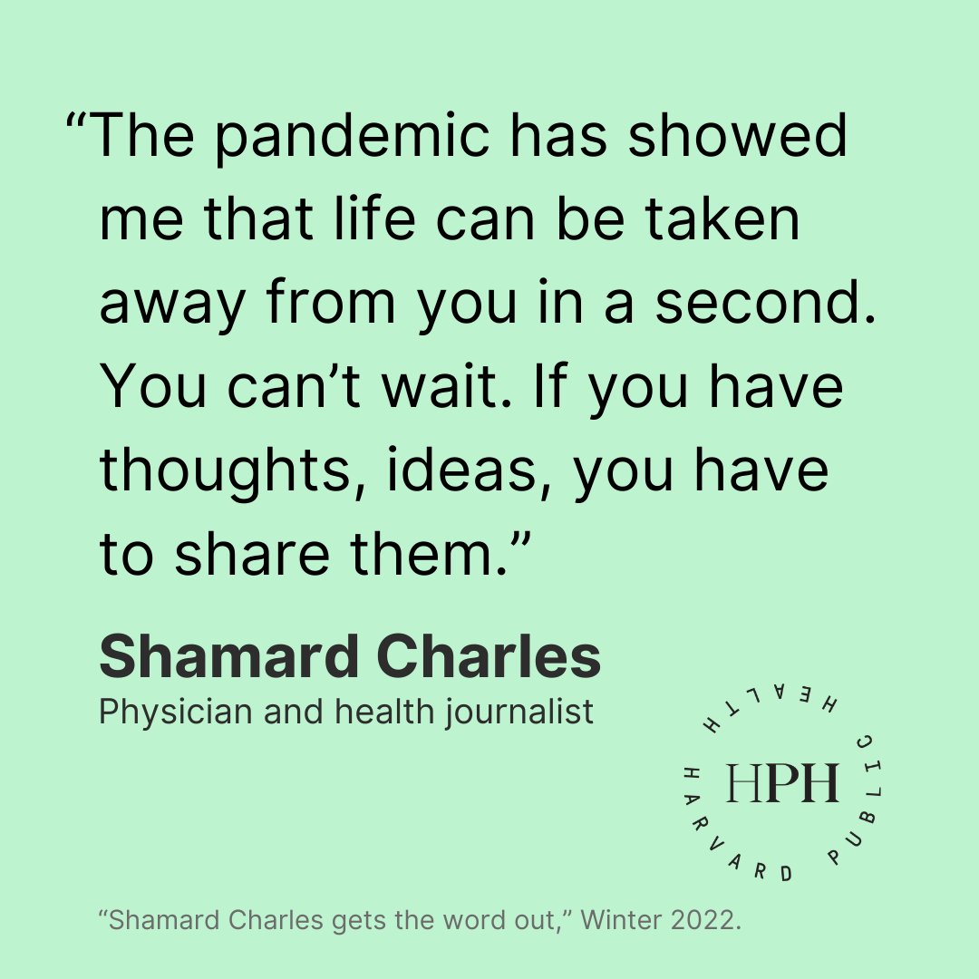 We need more great science and health communicators. Shamard Charles (@DrCharles_NBC) is an MD-MPH journalist leading the way: bit.ly/3blqWZV