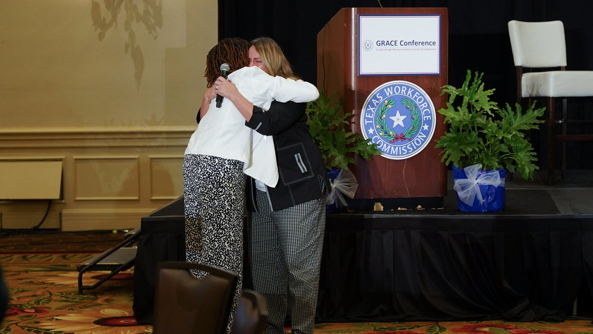 TXWorkforce's tweet photo. 🎙 Last week, TWC hosted the #GRACEConference as a free event to discuss the value of hiring #SecondChance individuals and help formerly incarcerated Texans with #reentry into the workforce.

Thank you to all of our partners, speakers, panelists, and guests for attending! https://t.co/mRWWX9Bthq