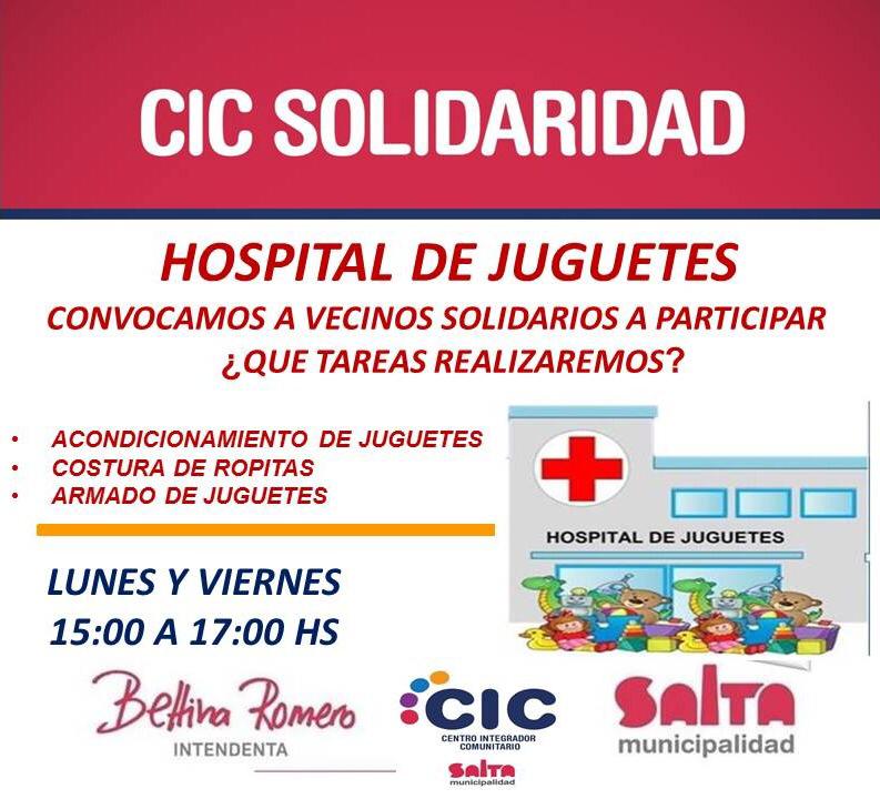 CIC1Solidaridad's tweet photo. Sumate como voluntario al hospital de juguetes, donde le damos una segunda oportunidad de hacer feliz a un niñ@
@RomeroBettina 
@brandaweb 
@DelFrariRossana https://t.co/OExQoUBIM0