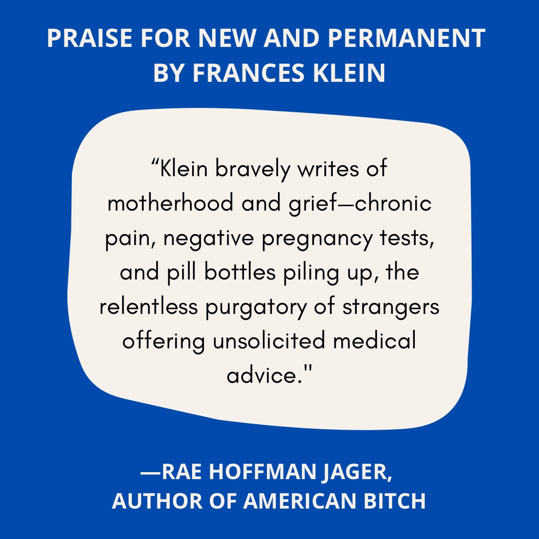 More praise for NEW AND PERMANENT, a chronic illness and disability poetry chapbook by @fklein907. Thank you to <a href="/RaeHoffmanJager/">Rae Hoffman Jager</a>, author of AMERICAN BITCH, for this review. NEW AND PERMANENT is now available in eBook &amp; audiobook! blanketsea.com/new-and-perman…