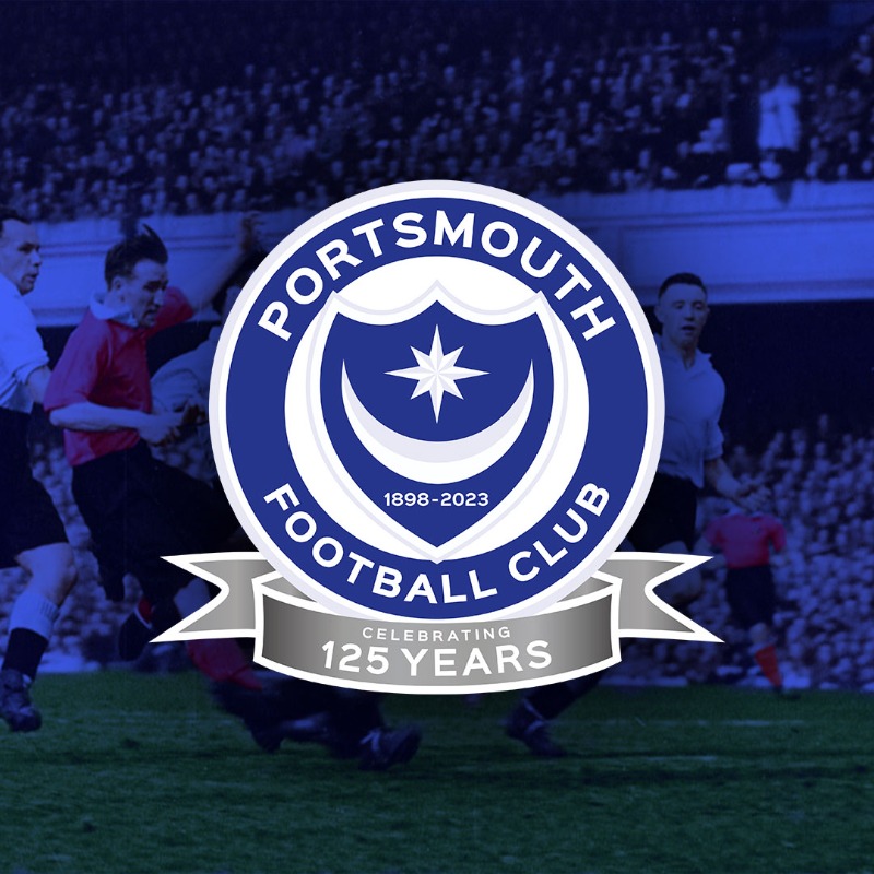Pompey's tweet photo. ⭐️ Introducing the new 125th anniversary logo

#Pompey