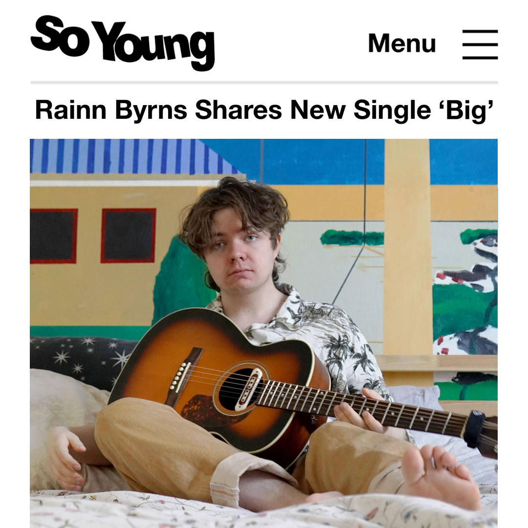 Big thx to <a href="/SoYoungMagazine/">So Young Magazine</a> for posting abt @RainnByrns's latest single #Big 🎶 
Nice one guys!👍😎 Check out the single (&amp; the mag of course) via link below👇 Rainn's debut album is on its way too... #excited 

#LoFi #Indie #Slacker #BedroomPop #RBB22
bit.ly/3bCbvN6