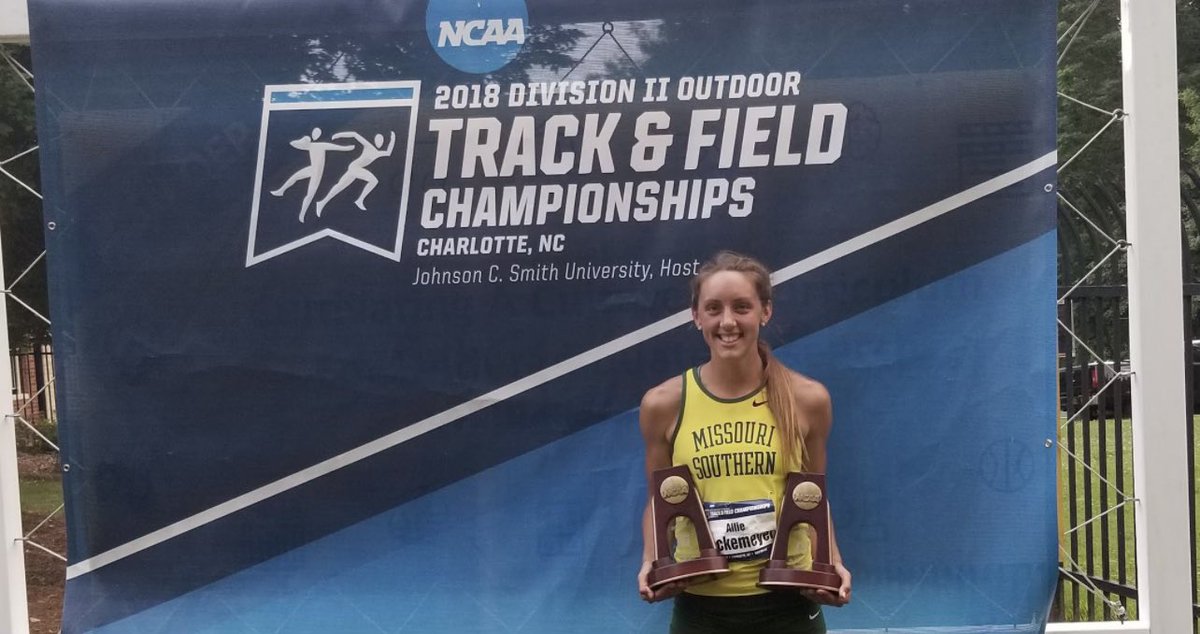 GirlsSprings's tweet photo. Welcome Allie Heckemeyer to the BSHS T&amp;F family! In hs Allie was state champ in the 400 &amp; 2x state champ in the tj. Allie then went to MO Southern where she was a 2x All-American in the tj &amp; 2x All-American in the multis. Allie will be working with the jumpers &amp; hurdlers. 💜💛 https://t.co/1C6jHfj8Ak