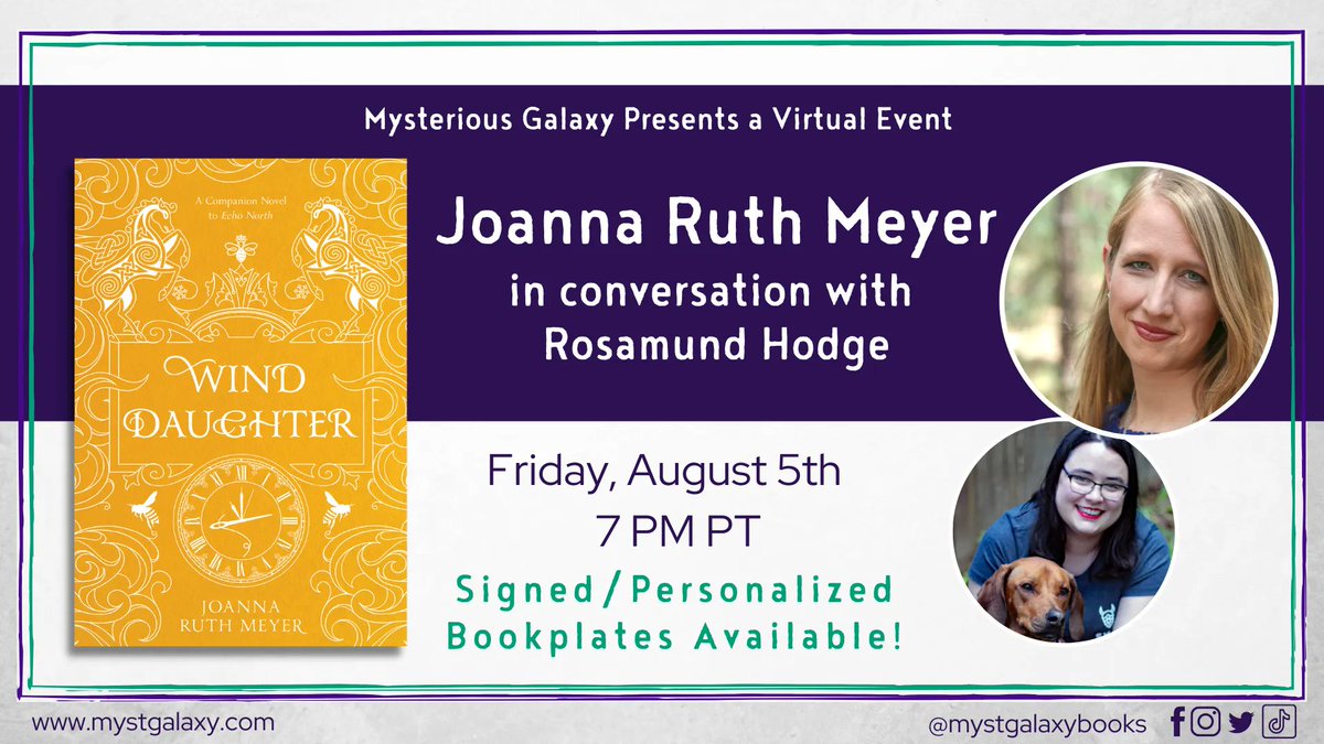 Tonight at 7 pm PT, join <a href="/gamwyn/">Joanna Ruth Meyer is on Instagram & Blue Sky</a> &amp; <a href="/rosamundhodge/">Rosamund Hodge ✨💀⚔️🦋</a> for a virtual event to discuss WIND DAUGHTER!

For more info &amp; to register -&gt; buff.ly/3asY8y0

<a href="/PageStreetKids/">Page Street Kids</a>