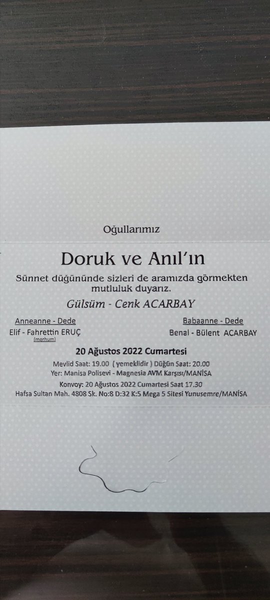 Tüm dostlarım davetlitir