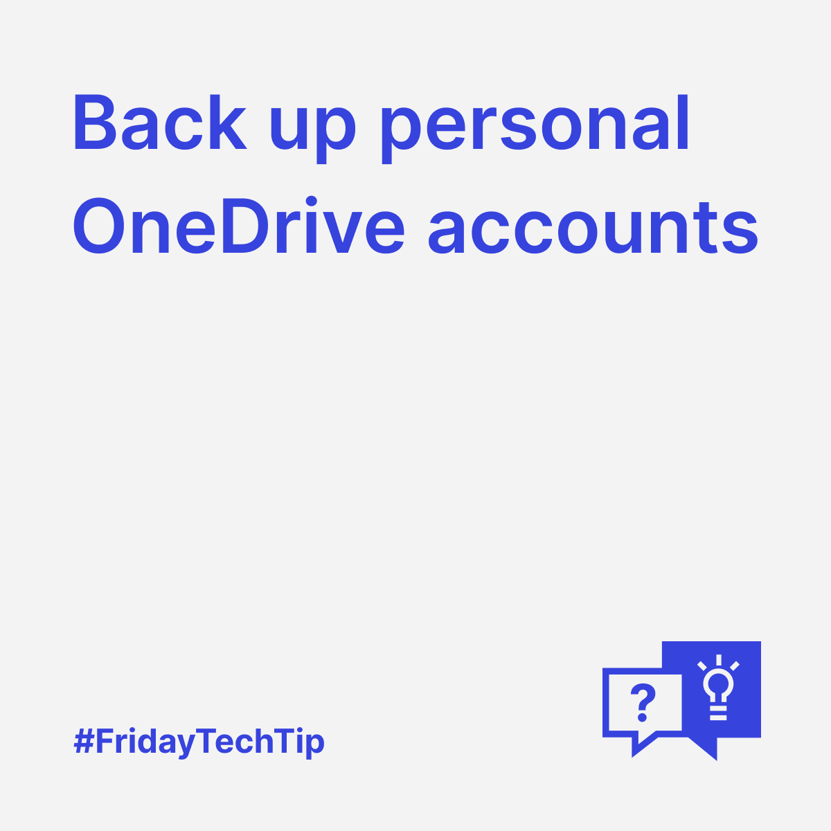 Synology's tweet image. Interested in backing up OneDrive data to C2 Backup? Check out this guide to learn more about setting up automated backups, retention rules, and more: sy.to/bwvau #FridayTechTip