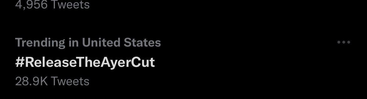#ReleaseTheAyerCut