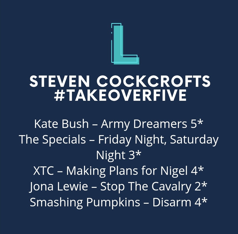 LoganSoundsOff's tweet photo. It's Friday, it's the weekend and today for #TakeoverFive for #LogansFive it is follower, interviewee & podcaster of @BeatlesPod, @Steven__C turn!
I gave Steven tunes from @KateBushMusic, @thespecials, XTC, @JonaLewie & #SmashingPumpkins
Feedback for his ratings in the comments https://t.co/bP0Ss4EfpV