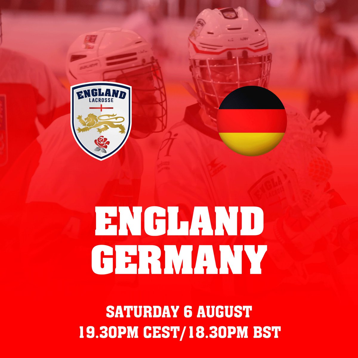 englacrosse's tweet photo. Do. Not. Miss. This.
🏴 England v Germany 🇩🇪
The @Lionesses did it last Sunday and it’s our turn in 24 hours 🙌
You can watch the whole game live on https://t.co/0tGqWCJ4Ky or follow updates on our Twitter 💻
#EnglandLacrosse #Lacrosse #BoxLacrosse #EBLC22 #Finalists https://t.co/1RyyEixSNz