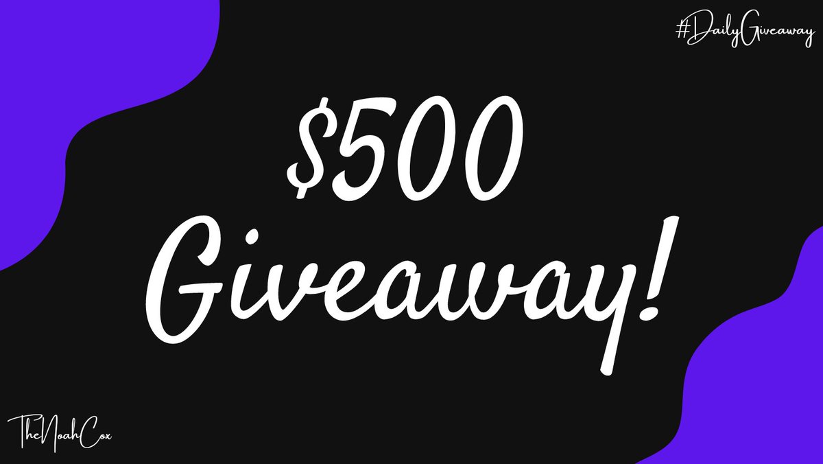 TheNoahCox's tweet photo. #DailyGiveaway

Prize: 500 USDT

• Follow @TheNoahCox
• Like and Retweet

⏱️ 24hrs

#crypto #nft #giveaway #usdt #solana #eth https://t.co/4cP7jdRhNW