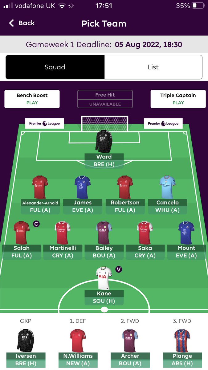 FplWinks's tweet image. Locked 🔒

Good luck all!