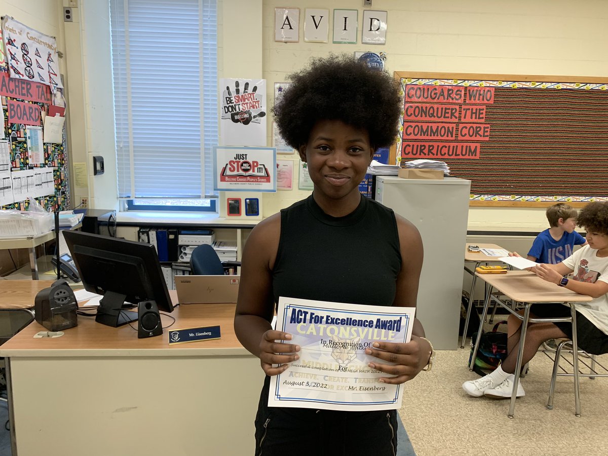 j_eisenberg87's tweet image. Congratulations to my #megamath students @CatonsvilleMS .  All of your hard work, dedication and perseverance has paid off!  I am extremely proud of all of them and I KNOW they will be rockstars throughout middle school!!!