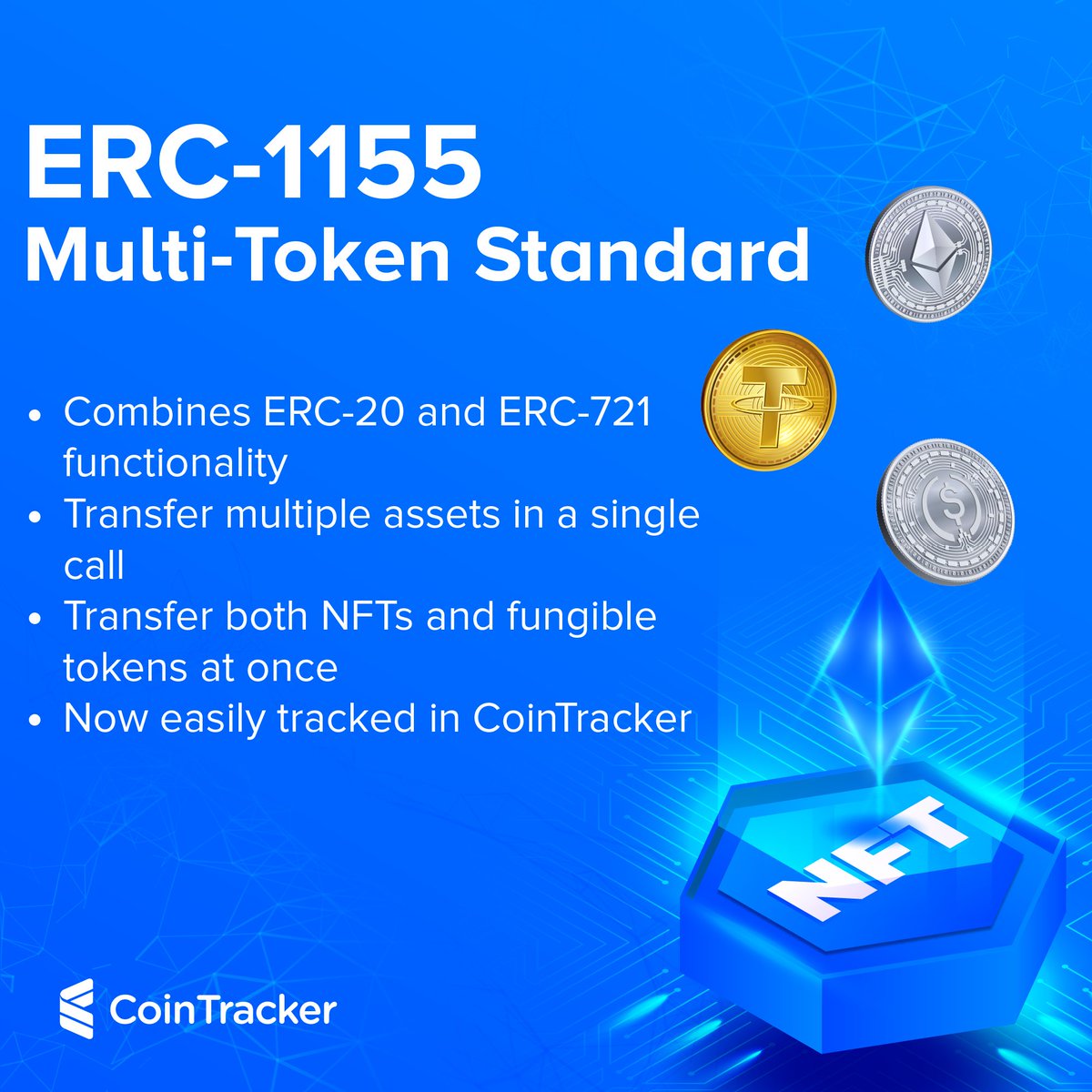 CoinTracker's tweet photo. 🆕🚨 ERC-1155 Token tracking is now live on CoinTracker! https://t.co/QA3aNY0qkY