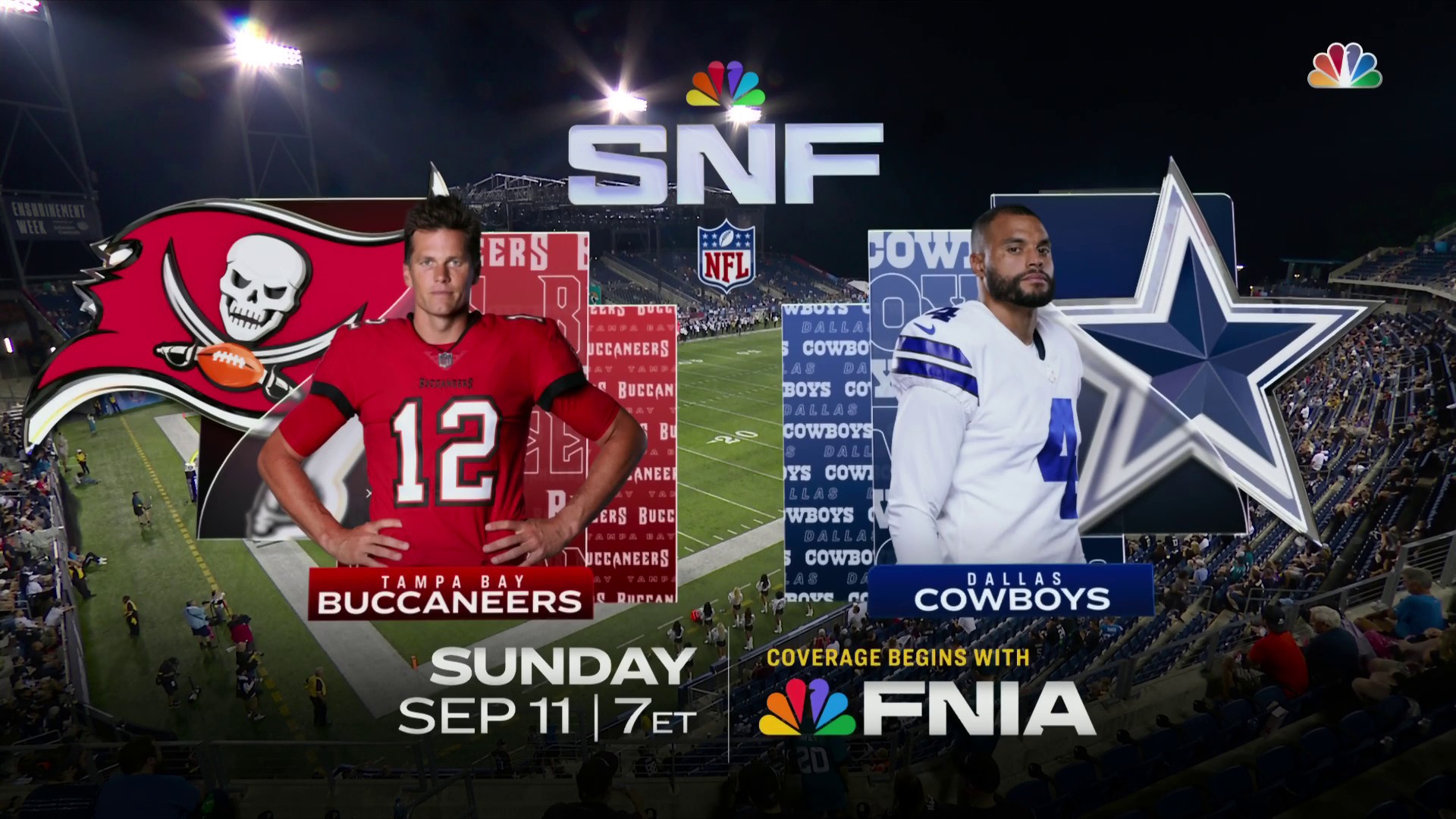 Sunday Night Football on NBC on X: 'Week 1. Sunday Night Football. Let's  GO! 