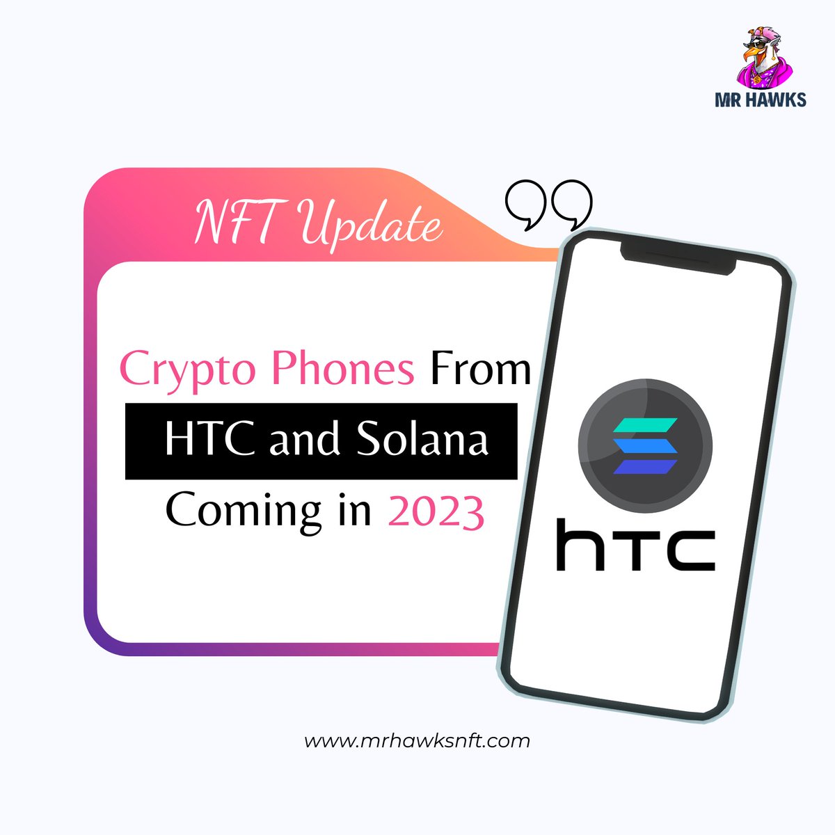 ft_hawks's tweet photo. Both #HTC and #Solana are working on #cryptophones. Could it be the “iPhone moment” for the #Metaverse and #crypto enthusiasts?
#mrhawks #nft #nfts #nftcommunity #nftworld #nftart #nftcollectors #Collectables #Blockchain #art #digitalart #nftnews #metaversenews https://t.co/y6XlrHcxDO