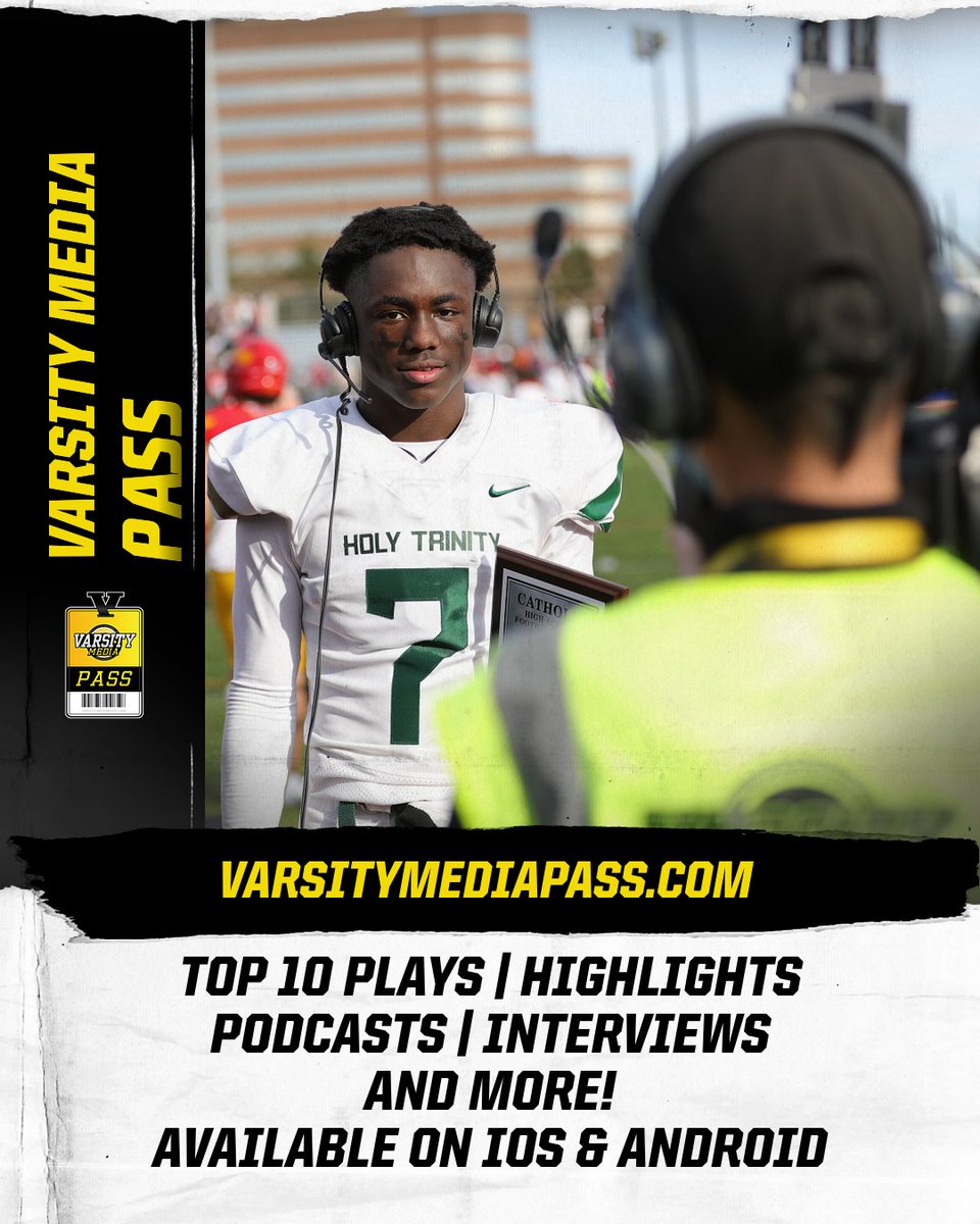 Our app is ready for the 🏈 season! New this year, weekly podcasts, player interviews, game highlights, Top 10 Plays of the Week and more! Varsitymediapass.com - content starts 8/22! @StAnthonysFB @HTHS_Athletics @prospectnys @KMHSFootball @Chaminade_FB @NYCHSFL @Dylan_Butler