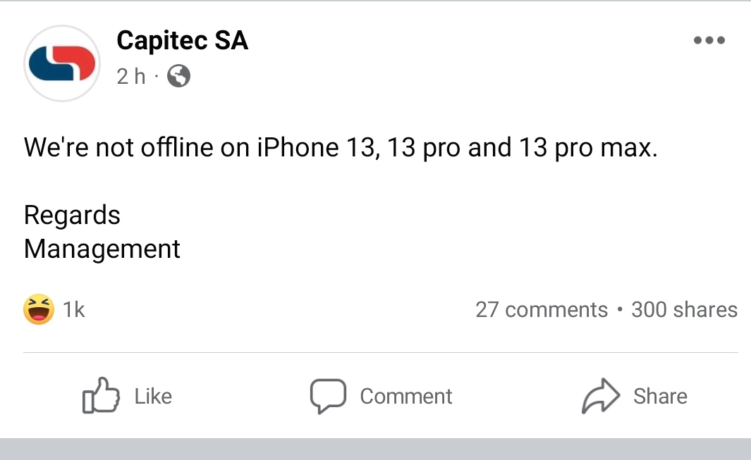 Thapz__'s tweet photo. Y'all don't deserve the internet 😂😂😂

#capitec https://t.co/ugPAObGhRF