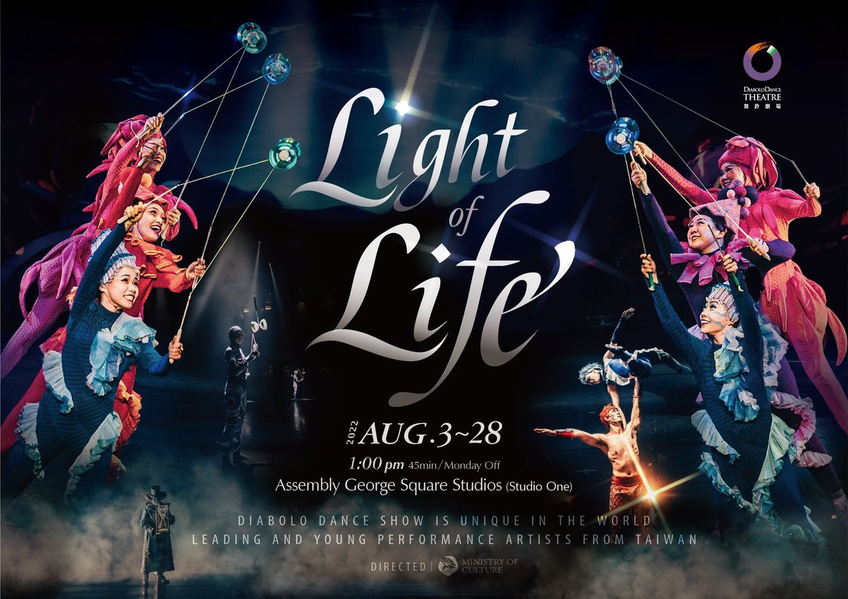 DiaboloDance50's tweet photo. ✨Light of Life ✨

‘Light Up Your Life, Spin Your Soul.’

The unique show of Diabolo Dance Theatre. Diabolo, dance, circus, acrobatics, Don’t miss out!!

📍 Assembly George Square Studio One 
⏰13:00, 03-28 AUG (Monday Off)
45 minutes
🔥Buy now：https://t.co/ndxFHZrAqR https://t.co/7ZQB5bFzMi