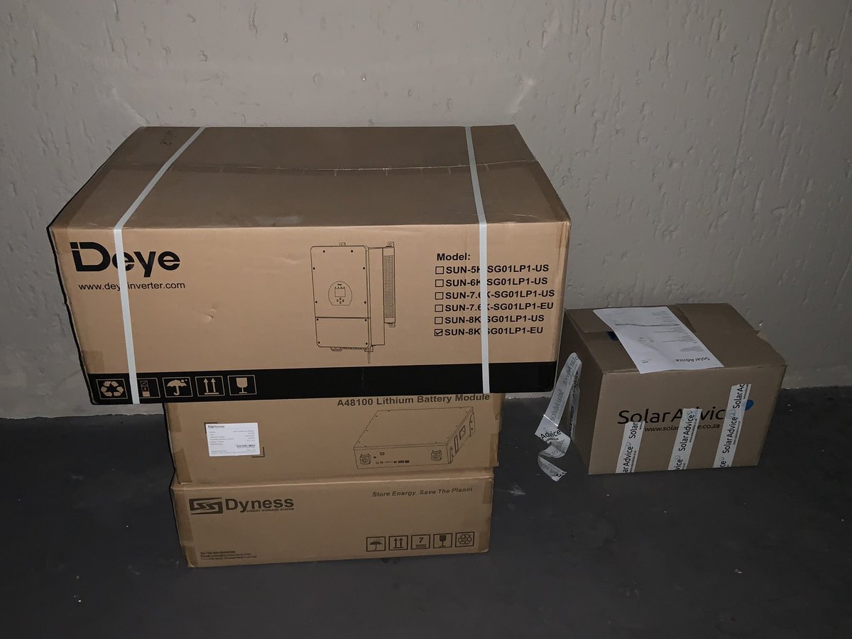 Mauritz_Kleyn's tweet photo. @CityPowerJhb  here we go again… loadshedding from 16:00-18:30…. Power comes back for 30 mins and then pooff…. Hello darkness my old friend! Cant wait for these to be installed so we dont have to deal with this nonsense anymore…23 Aug cant come quick enough! https://t.co/WEqVs9QFcS