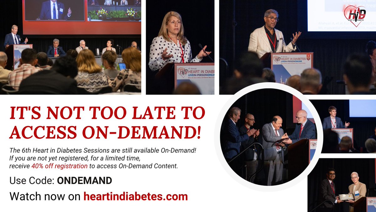 #HID2022 On-Demand Available NOW! Missed the live conference and need to claim CME or ABIM-MOC credits? Receive 40% off registration by using code: ONDEMAND. Visit heartindiabetes.com/registration #Meded #Cardioed Students are FREE w/ proof of ID Send copy to info@tmioa.com