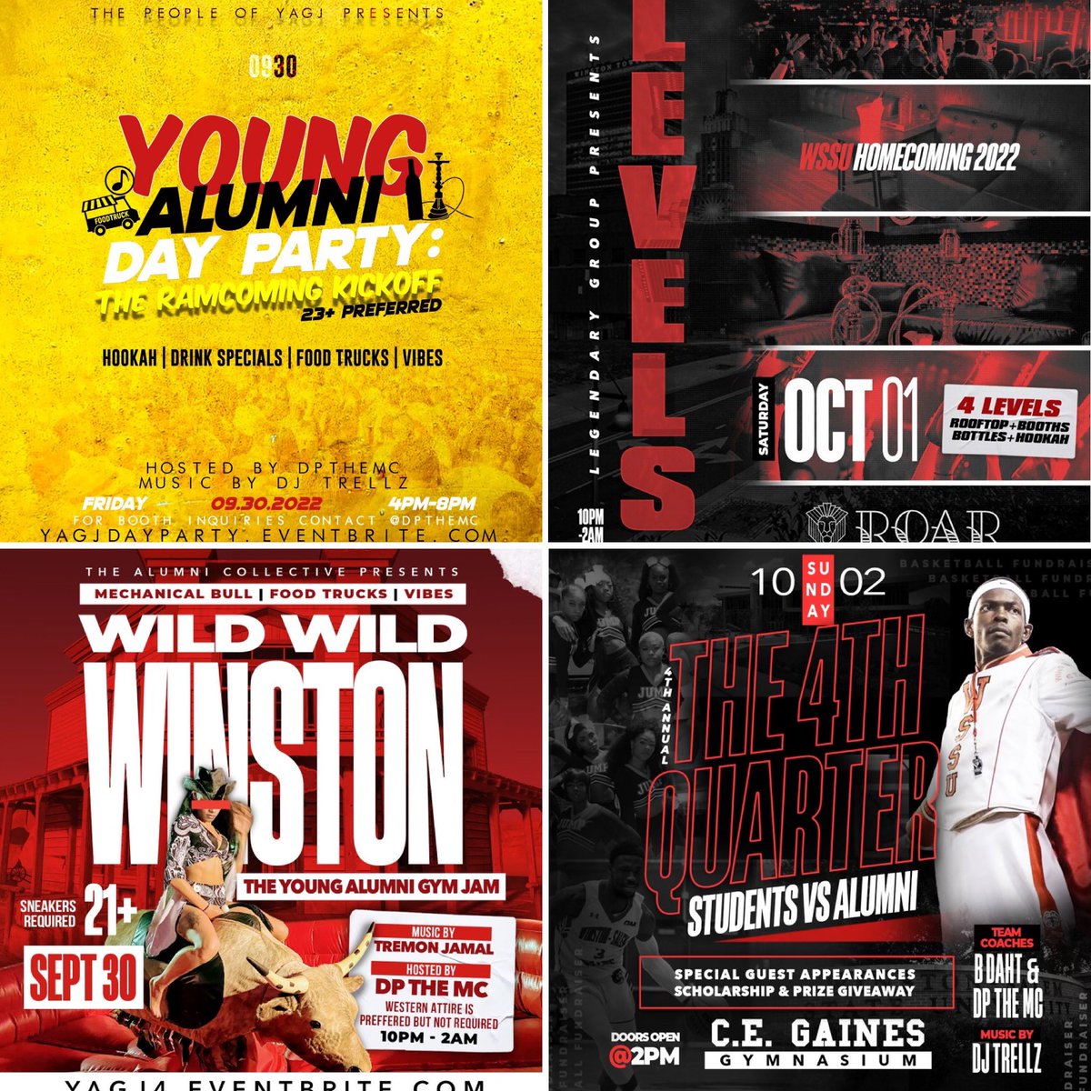 DPtheMC's tweet photo. #WSSUHC 2022 ALUMNI WEEKEND

FRIDAY: YOUNG ALUMNI DAY PARTY

https://t.co/TuJWsVuXw1

FRIDAY NIGHT: WILD WILD WINSTON: YOUNG ALUMNI GYM JAM

https://t.co/AfL81p8fXC

SATURDAY NIGHT: LEVELS @ ROAR

https://t.co/9UEJ3wFDDP

SUNDAY: THE 4TH QUARTER GAME

https://t.co/gvQkqNgMkp https://t.co/mlfDKWrkx9