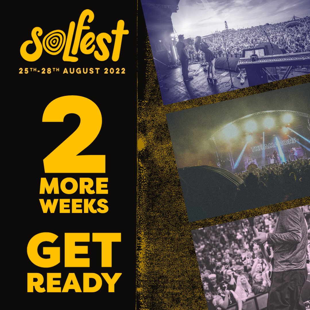 2 More Weeks!

Get Ready!

#solfest2022☀🎪