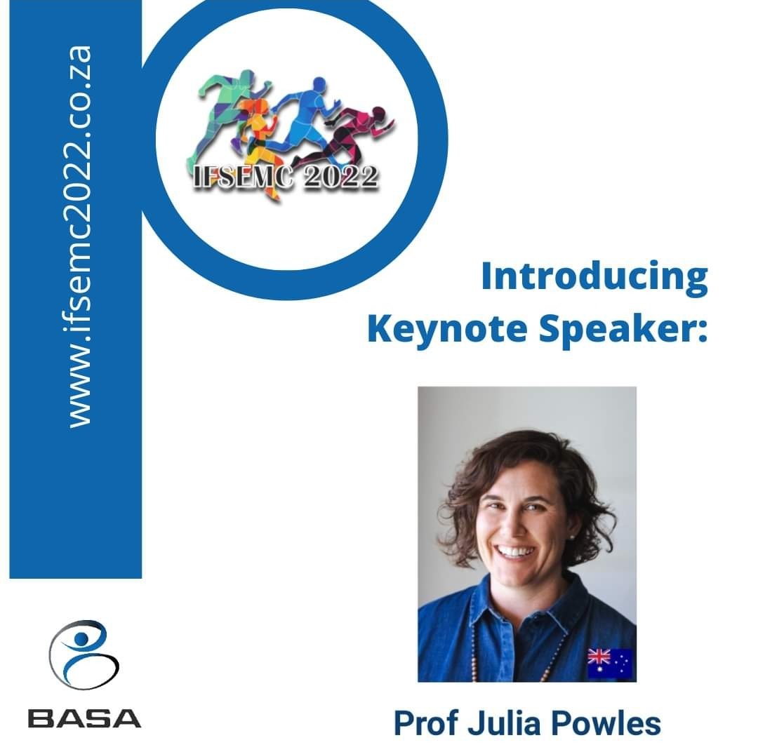 BiokineticsSA's tweet photo. 📢Introducing: #IFSEMC Keynote Speaker:Prof Julia Powles!
Catch her at the International Conference of the year! register: https://t.co/OCrOUpJK0z
@JuliaPowles
#ltmic #lifethroughmovement #nextlevelbio #thefuturebio #ifsemc #biokineticssa #sportsmedicine #exerciseismedicine https://t.co/mNV9ujaZeO