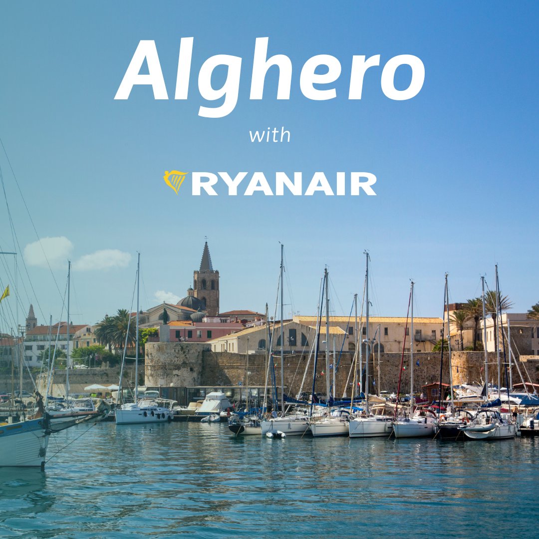 Alghero is located in the northwest of #Sardinia - an island famed for its white sandy beaches, crystal clear waters, timeless culture, authentic cuisine and spectacular scenery. 

<a href="/Ryanair/">Ryanair</a> fly from Cork to Alghero twice-weekly (Wed, Sat)

#Alghero #Sardinia #LoveTakingOff