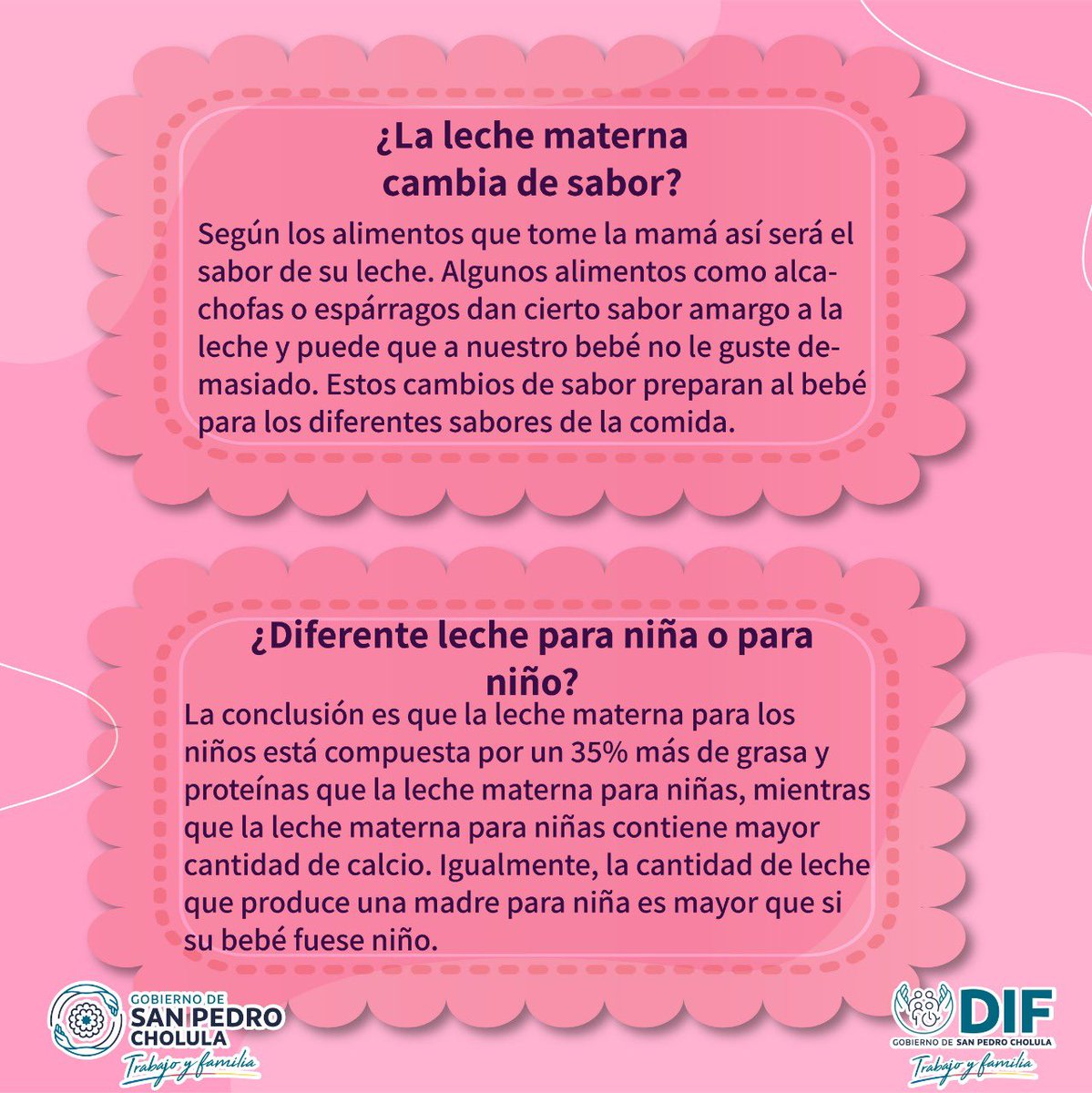CholulaDIF's tweet photo. 🍼#Entérate | La leche materna es el alimento más nutritivo y seguro para tu bebé, sigue estos consejos para continuar con la #LactanciaMaterna 🤱🏽, estamos seguros que te pueden interesar. https://t.co/6Yy4iIezoW