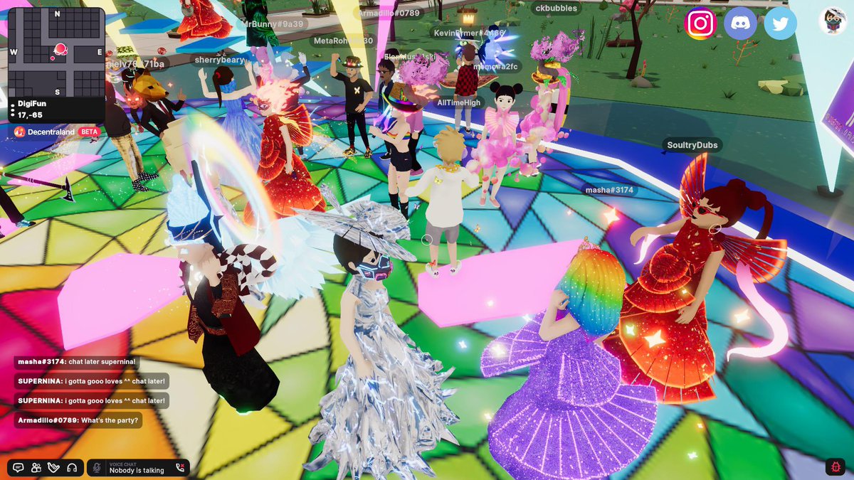 Simor1021's tweet photo. Enjoy a good party. 
@DigiFun_ @decentraland @DragonCityGame #Metaverse #서울 https://t.co/sDPwC6KorG
