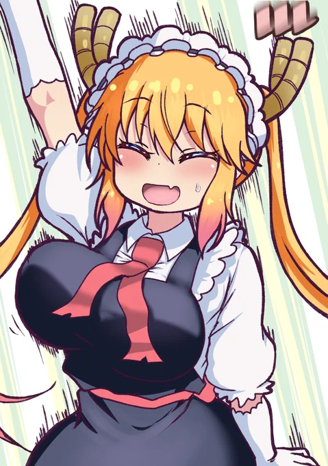 すぐに「おまかせください!!小林さん!!」と云っちゃうちょろごんトール#小林さんちのメイドラゴン #maidragon 
