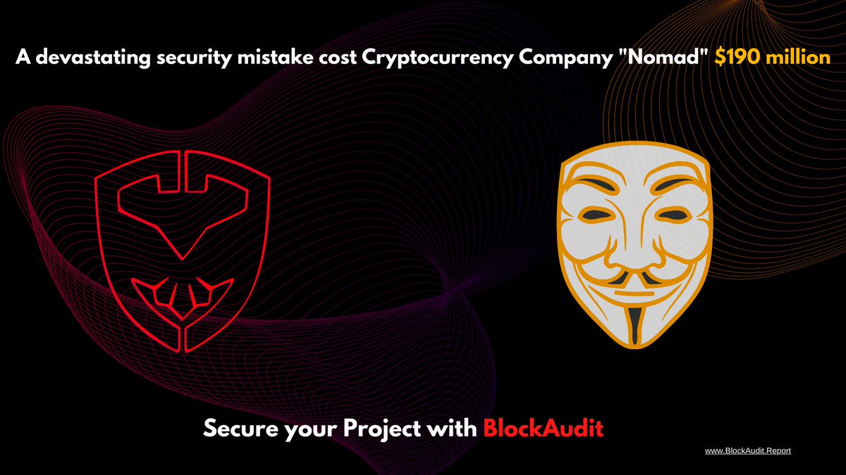 BlockAudit's tweet photo. Secure your Project with BlockAudit @nomadxyz_ 
#smartcontracts #cryptoprojects #blockchain https://t.co/NuAjyYIzXd