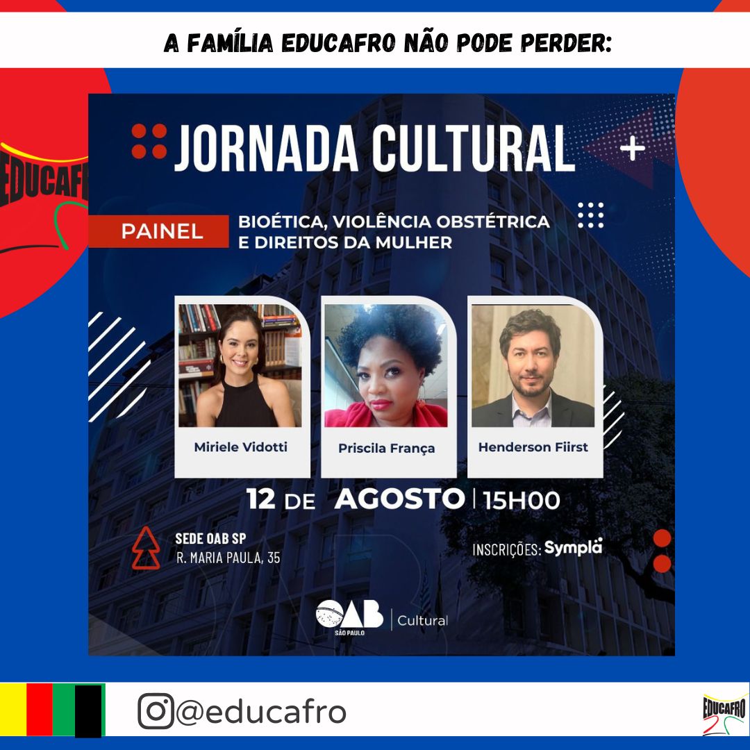 Educafro's tweet photo. ⚠️ Se liga, galera!⚠️

A EDUCAFRO Brasil convida noss@s associad@s para  a * Jornada Cultural em comemoração ao Dia da Advocacia*;

Gratuito, o evento contará com mais de 65 painéis e mais de 175 palestrantes de renome do Direito e de várias áreas. + https://t.co/3dEIsnWBND