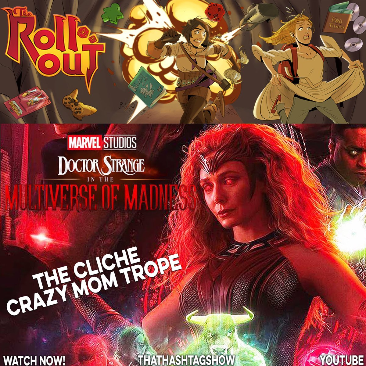 TheRollOutGeek's tweet photo. We’ve got a brand new episode. @LinsayRousseau &amp; @GenevieveNylen take a deep dive into #DoctorStrangeInTheMultiverseOfMadness &amp; the use of the cliche crazy mom trope. Watch now on @ThatHashtagShow YouTube. 
https://t.co/Q9bXoyOJGb

#doctorstrange #scarletwitch #mcu #marvel https://t.co/47RTacbJIw