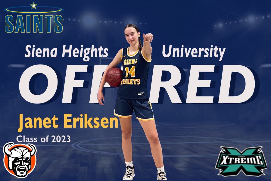 Ohio Xtreme (@ohioxtreme) on Twitter photo Congrats to 2023
๐ฅJANET ERIKSEN๐ฅ on her OFFER from SIENA HEIGHTS!๐๐ฅ๐ฏ @ohioxtreme2023
<a href="/JanetEriksen23/">Janet Eriksen</a> <a href="/Shuwbk1/">Siena Heights WBK</a> <a href="/Coach_Syljebeck/">Sue Syljebeck</a> @OGBR_Basketball @SheHoopsOhio <a href="/PGH_Ohio/">Prep Girls Hoops Ohio</a> <a href="/CertifiedBball/">Certified Basketball</a> <a href="/JDabbs86/">Jim Dabbelt</a> <a href="/onimpact3/">On Impact Recruiting Services LLC</a> <a href="/OGBSP/">She Got Next</a> <a href="/Isley23/">Ryan</a> <a href="/pauleriksen/">Paul Eriksen</a> <a href="/HooverGirlsBB/">Hoover Vikings Girls Basketball</a> We r XTREMELY proud of U๐ Congrats to 2023
๐ฅJANET ERIKSEN๐ฅ on her OFFER from SIENA HEIGHTS!๐๐ฅ๐ฏ @ohioxtreme2023
<a href="/JanetEriksen23/">Janet Eriksen</a> <a href="/Shuwbk1/">Siena Heights WBK</a> <a href="/Coach_Syljebeck/">Sue Syljebeck</a> @OGBR_Basketball @SheHoopsOhio <a href="/PGH_Ohio/">Prep Girls Hoops Ohio</a> <a href="/CertifiedBball/">Certified Basketball</a> <a href="/JDabbs86/">Jim Dabbelt</a> <a href="/onimpact3/">On Impact Recruiting Services LLC</a> <a href="/OGBSP/">She Got Next</a> <a href="/Isley23/">Ryan</a> <a href="/pauleriksen/">Paul Eriksen</a> <a href="/HooverGirlsBB/">Hoover Vikings Girls Basketball</a> We r XTREMELY proud of U๐