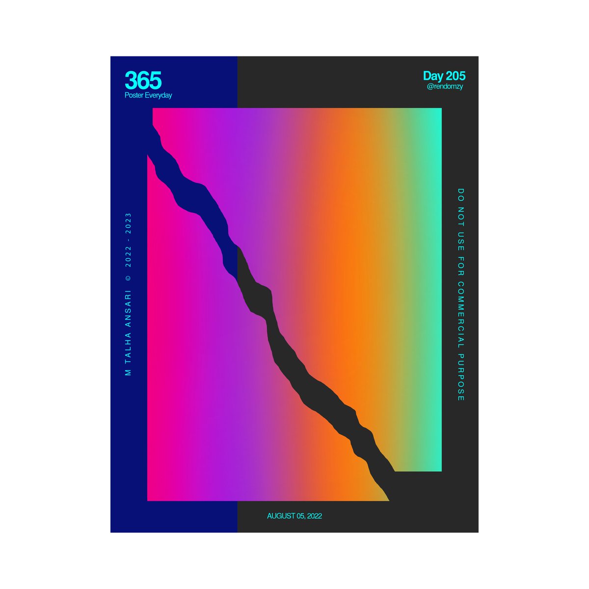 rendomzy's tweet photo. Day 205 of EveryDay Poster Challenge. Not too much today. Going simple.
#rendomzy #instagram #poster #artgallery #posterdesign #instagood #everyday #regularart #artproject #day205of365 #adobe #photoshop #nft #artoftheday #simple #feelings #gradient #insta #instadaily #baugasm https://t.co/PkDk8kQ2YX