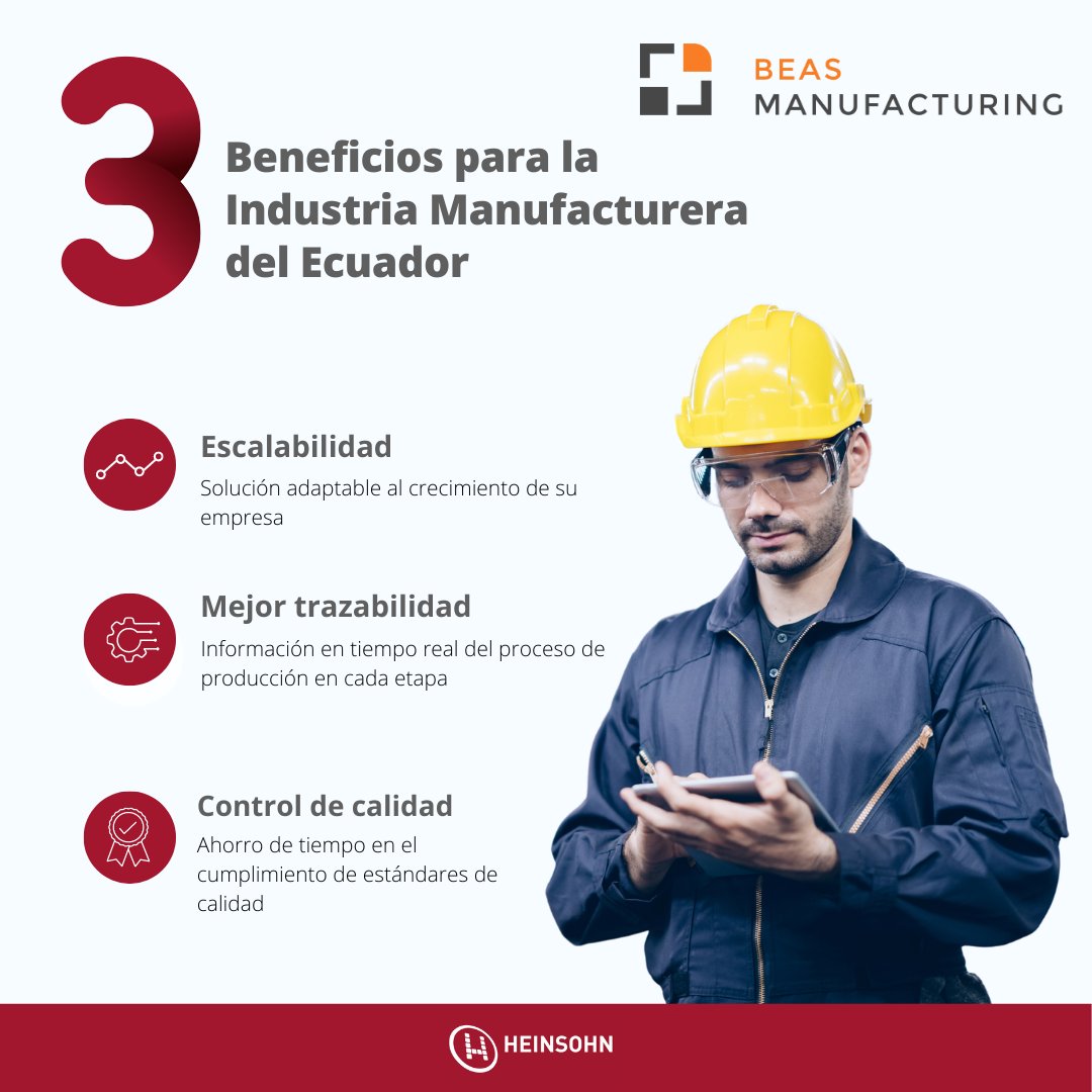 HeinsohnEcuador's tweet photo. #BeasManufacturing ayuda a la industria manufacturera a optimizar sus procesos, mejorar la eficiencia de la cadena de suministro y estar al día con el cumplimiento de estándares de calidad.
Más información en https://t.co/4ljvTnwSKZ https://t.co/e8CYnTlUgr