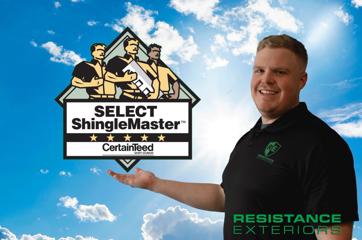 ResistanceExter's tweet photo. 𝐖𝐡𝐲 𝐘𝐨𝐮 𝐍𝐞𝐞𝐝 𝐚 𝐒𝐄𝐋𝐄𝐂𝐓 𝐒𝐡𝐢𝐧𝐠𝐥𝐞 𝐌𝐚𝐬𝐭𝐞𝐫!
Roofing Contractors with the SELECT Shingle Masters status are the highest level credential roofing contractor.  AND without a SELECT Shingle Master you wont be offered a 5 Star Warranty. https://t.co/bZZUTdcNu8
