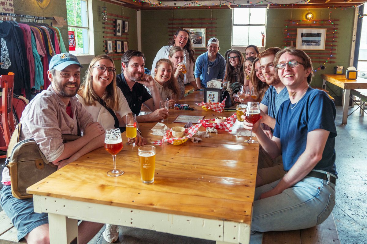 Vital_Design's tweet photo. We had a great time soaking up the sun at @liarsbenchbeer at a recent #HappyHour. Can you tell? Thanks for the drinks, Vital! #Perks #PortsmouthNH https://t.co/JBjOPeaZpU