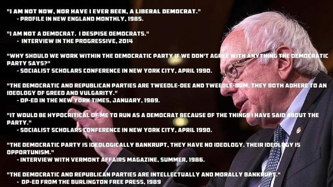 SocialistMMA's tweet photo. I miss young Bernie, the "fuck the Democratic Party" Bernie https://t.co/NlsfXPpoG6