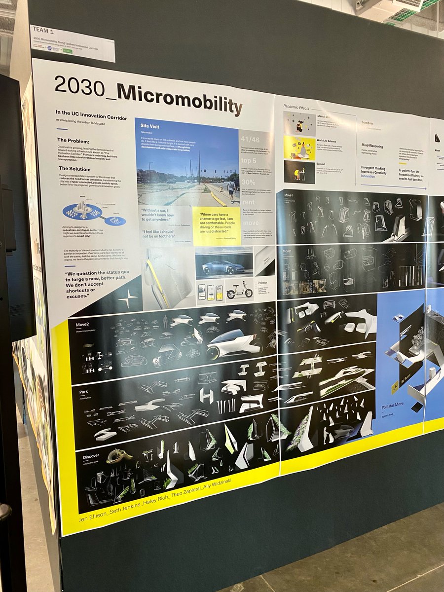 BethRobinsonRE's tweet photo. The future is here. Impressive first-hand look at the future of innovation from #FutureMobilityLab students at a concept reveal yesterday on #micromobility, #hubs and #urban redesign for 2030. @UC_Digifutures https://t.co/HEouTehhbb