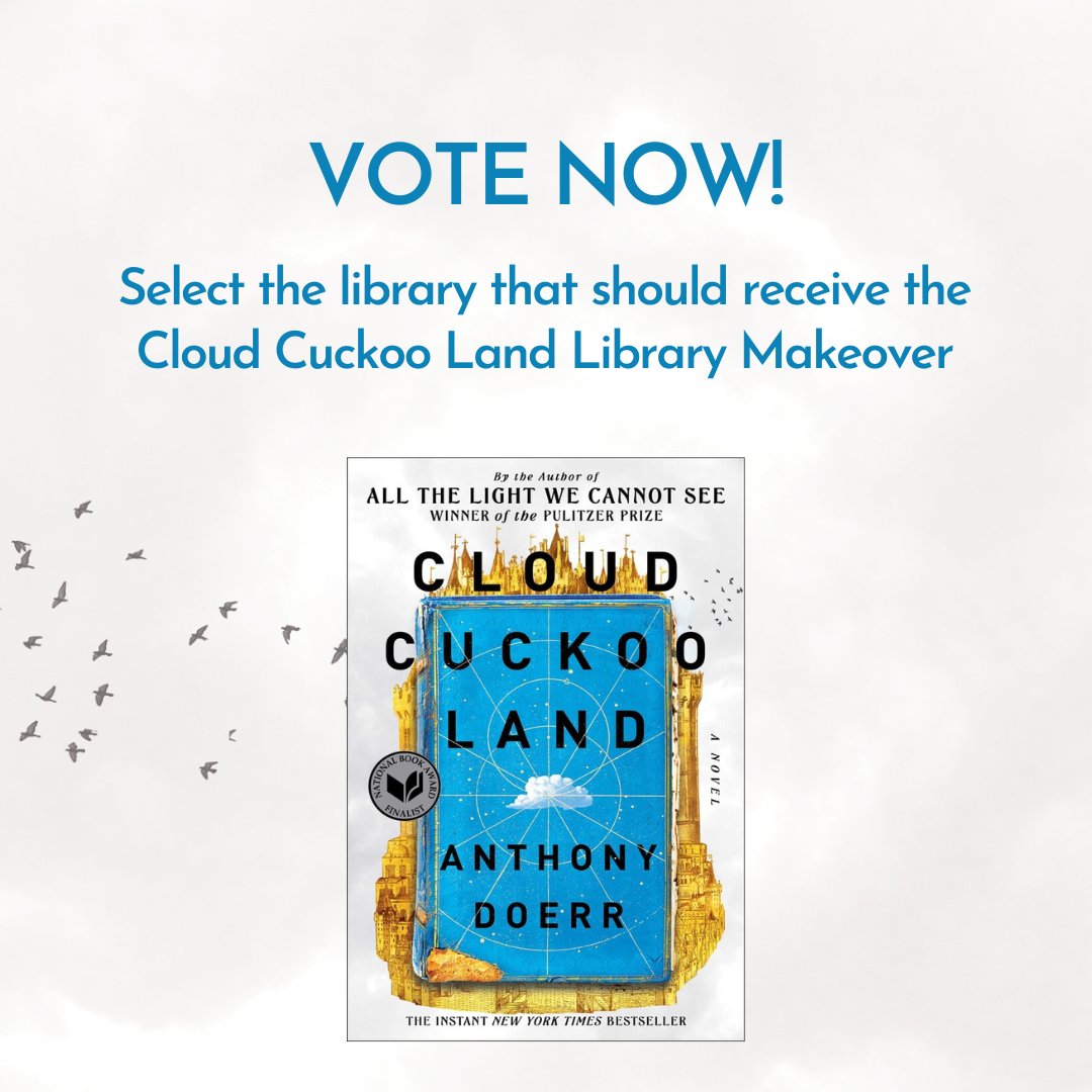 ScribnerBooks's tweet photo. We're teaming up with @HeartofAmericaF for a #cloudcuckoolandlibrarymakeover! Vote now!
https://t.co/fCCwE5J8Og https://t.co/ggChlc4NBX