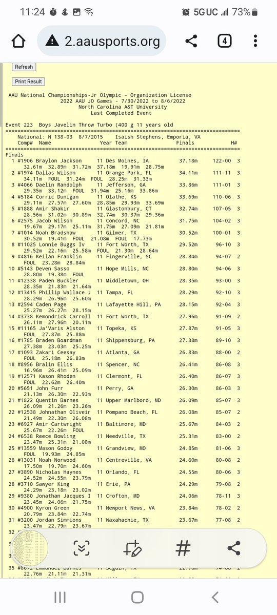 This boy came to compete today! Absolutely huge PR throw of 122 feet today means we have a NATIONAL CHAMPION. So proud of his hard work all summer and to show up and compete on the big stage. Way to represent your team and State! 
#AAUJuniorOlympics
#ExcalibursTrackClub