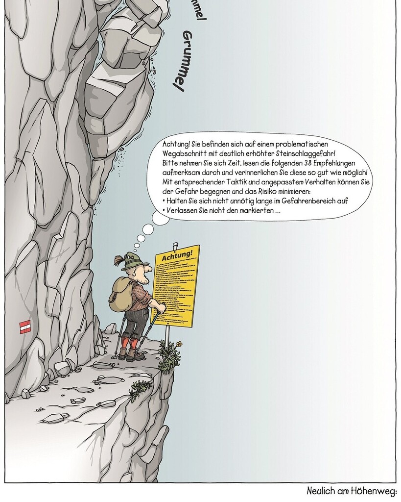 alpin_de's tweet photo. "Man wird ja wohl noch in Ruhe lesen dürfen" 🙈. Mehr Sojer-Comics auf https://t.co/EhhP5AyPu8 👉 Link in der Bio!
+
+
+
©️ Georg Sojer
#alpin #lebenfürdieberge #sojer #comic #steinschlag #keinezeit #schnellweiter #berge #safetyfirst #LebenFürDieBerge https://t.co/De1aIboxGA https://t.co/AnuGovJ11U